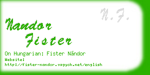 nandor fister business card