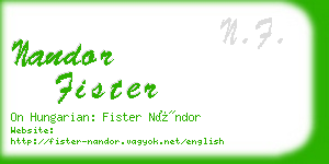 nandor fister business card